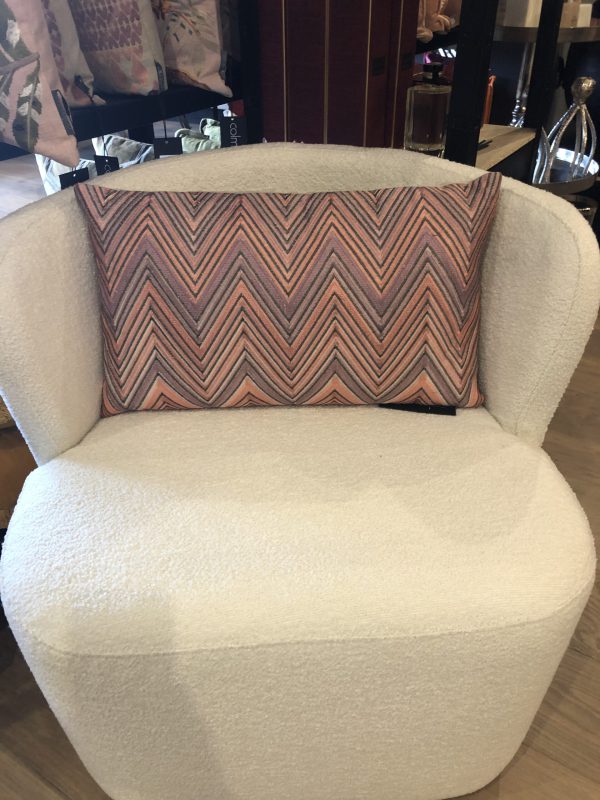 Kussen roze/chevron 50x30 cm