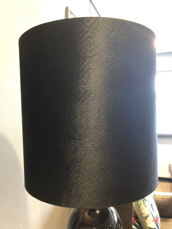 Lampenkap apollo black on gold cylinder 40cm