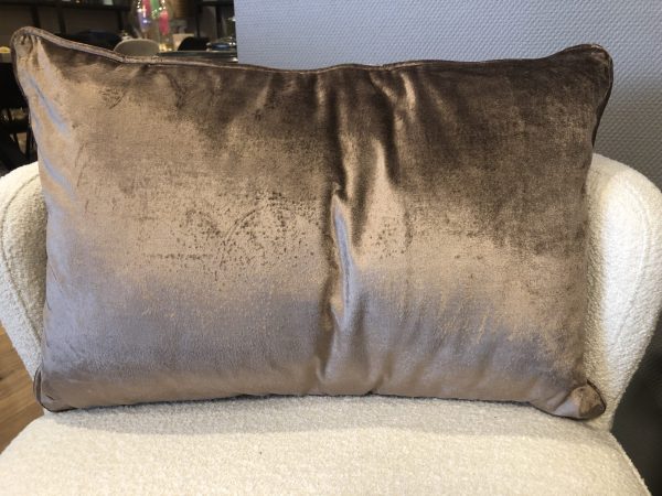 Kussen fluweel taupe 40x60