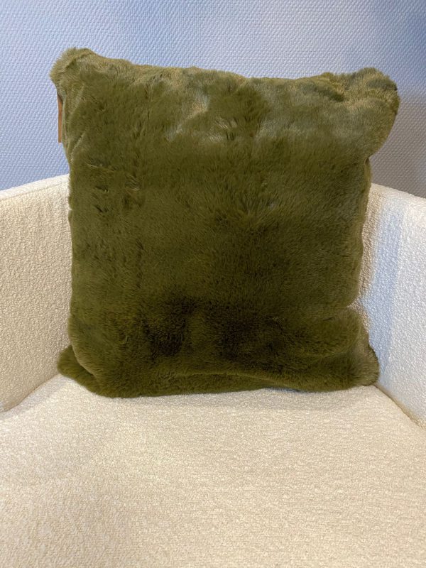 Kussen Zaya olijf groen 45x45 cm