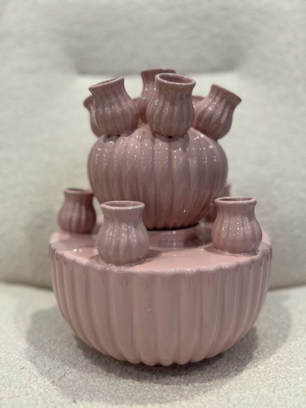 Vaas tulp roze set 24x31cm